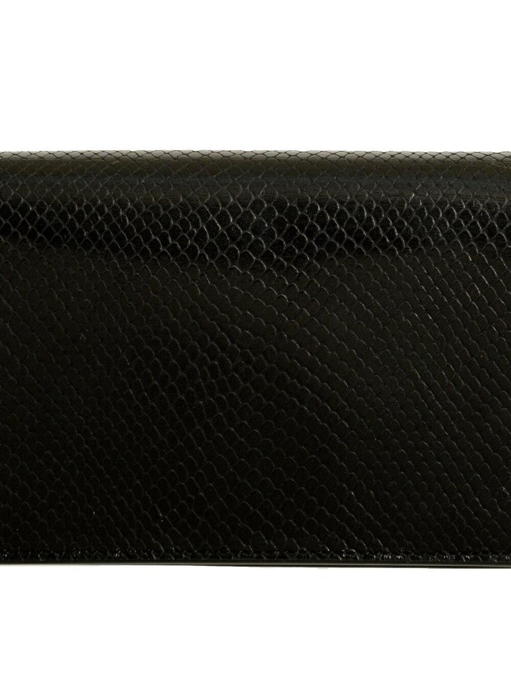 Versace Black 100%Leather Snake Skin Print Gold Medusa Chain Clutch Shoulder Bag - Picture 5 of 8